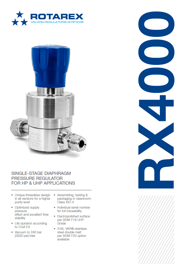 RX4000 UHP Pressure Regulator